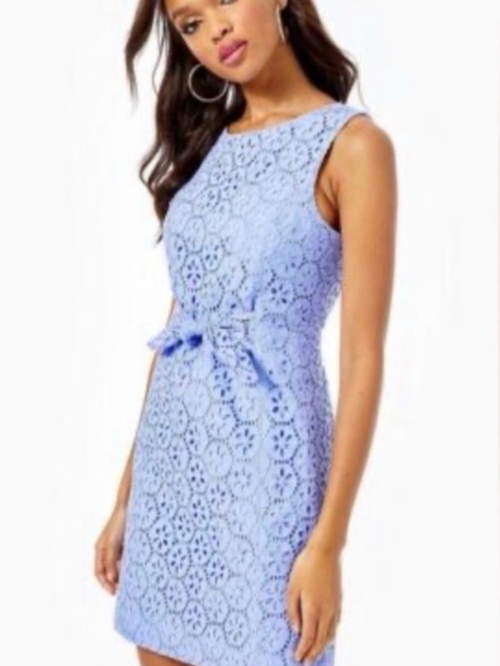 Lilly Pulitzer Lavender Blue Eyelett Sheath Dress